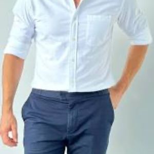 Teddy Stratford NYC   Zip Fit Shirt - Blue Oxford NWT Size XL